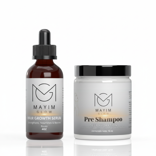 Hair Growth Serum y Pre Shampoo Deep Hydration Bundle